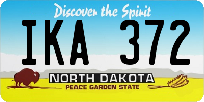 ND license plate IKA372