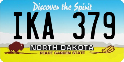 ND license plate IKA379