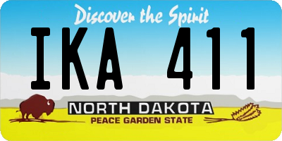 ND license plate IKA411