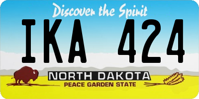 ND license plate IKA424
