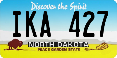 ND license plate IKA427