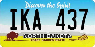 ND license plate IKA437