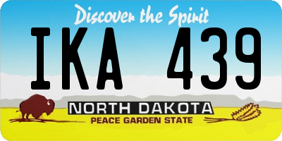 ND license plate IKA439