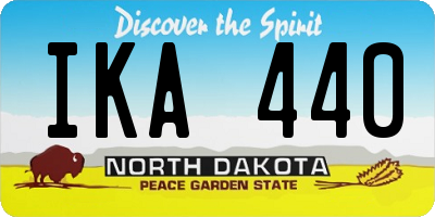ND license plate IKA440
