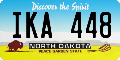 ND license plate IKA448