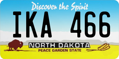 ND license plate IKA466