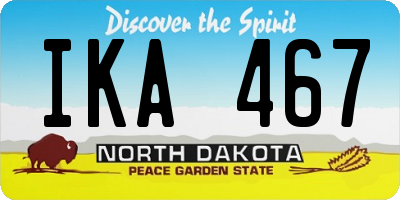 ND license plate IKA467