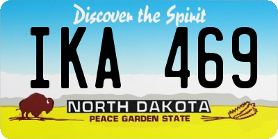 ND license plate IKA469