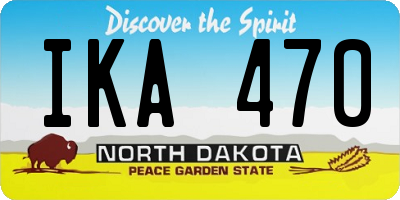 ND license plate IKA470