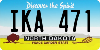 ND license plate IKA471