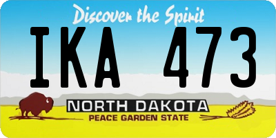 ND license plate IKA473