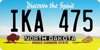 ND license plate IKA475