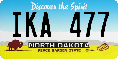 ND license plate IKA477