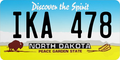 ND license plate IKA478