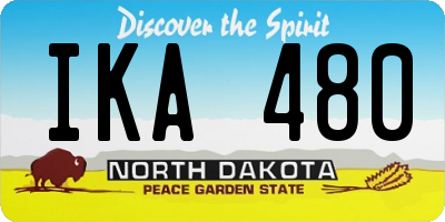 ND license plate IKA480