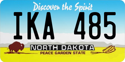 ND license plate IKA485