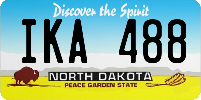 ND license plate IKA488