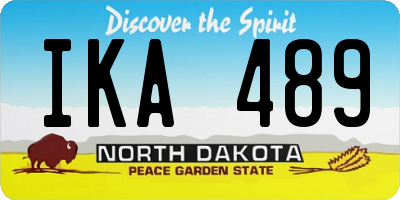 ND license plate IKA489