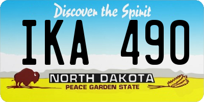 ND license plate IKA490