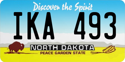 ND license plate IKA493