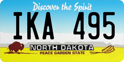 ND license plate IKA495