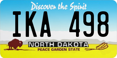 ND license plate IKA498
