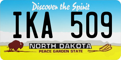 ND license plate IKA509