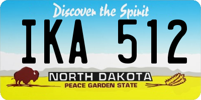 ND license plate IKA512