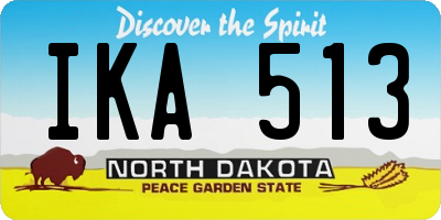 ND license plate IKA513