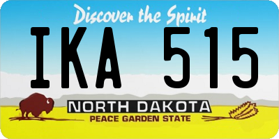 ND license plate IKA515