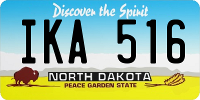 ND license plate IKA516