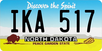 ND license plate IKA517