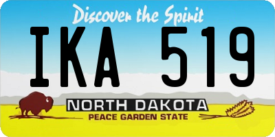 ND license plate IKA519