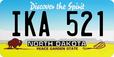ND license plate IKA521