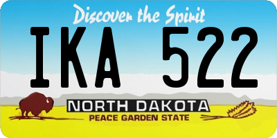 ND license plate IKA522