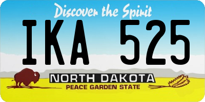 ND license plate IKA525