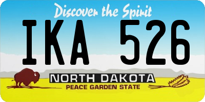 ND license plate IKA526