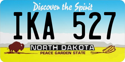 ND license plate IKA527