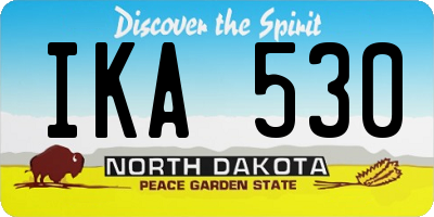 ND license plate IKA530