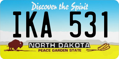ND license plate IKA531