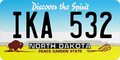 ND license plate IKA532