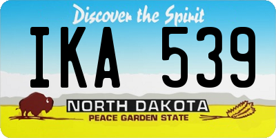ND license plate IKA539