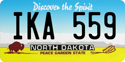 ND license plate IKA559