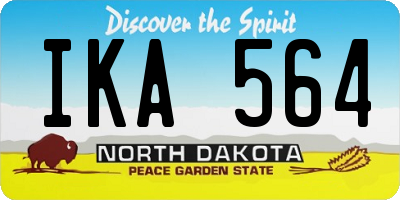 ND license plate IKA564
