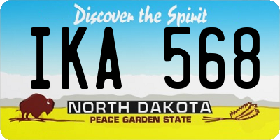 ND license plate IKA568