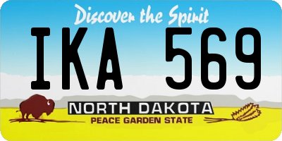 ND license plate IKA569