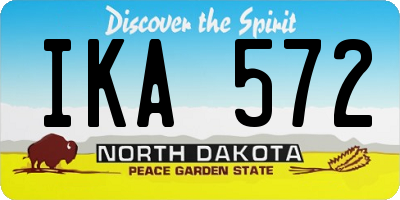 ND license plate IKA572