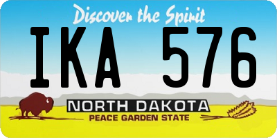 ND license plate IKA576