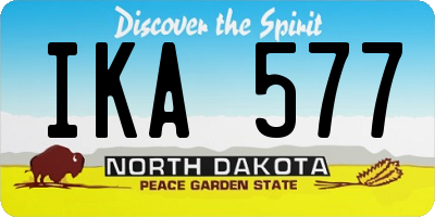 ND license plate IKA577