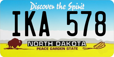 ND license plate IKA578